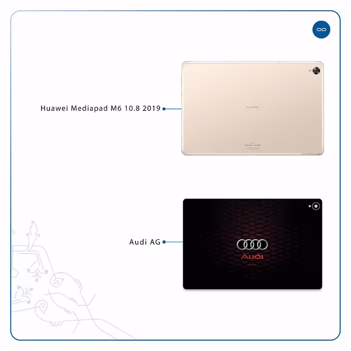 برچسب پوششی ماهوت مدل Audi AG مناسب برای تبلت هوآوی Mediapad M6 10.8 2019