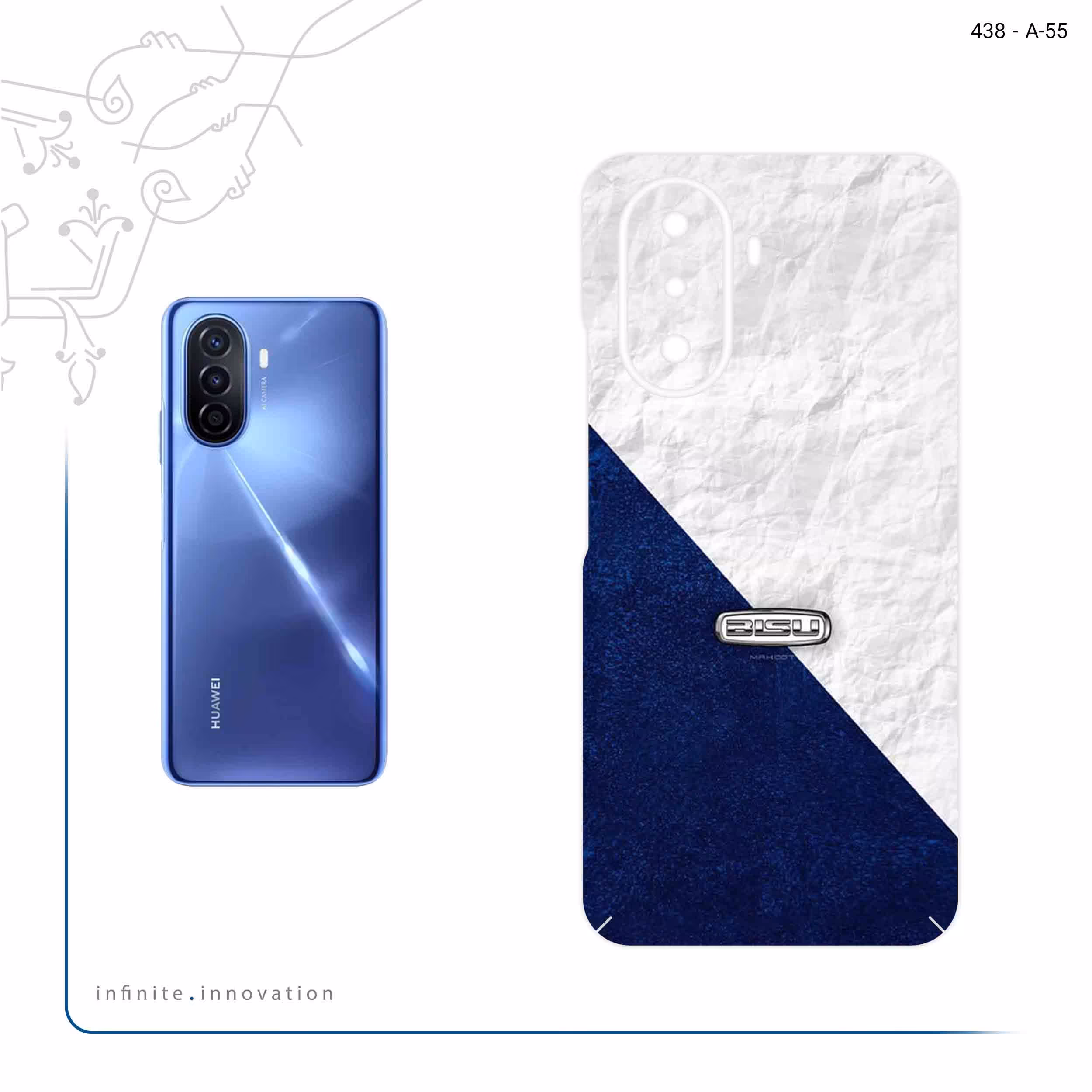 برچسب پوششی ماهوت مدل BISU مناسب برای گوشی موبایل هوآوی Nova Y70