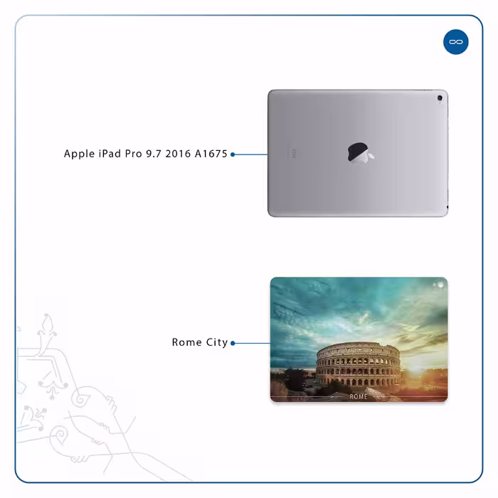 برچسب پوششی ماهوت مدل Rome City مناسب برای تبلت اپل iPad Pro 9.7 2016 A1675