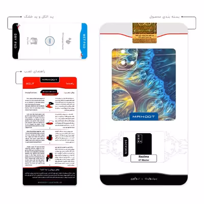 برچسب پوششی ماهوت مدل Mathematical Geometric Shape 8 مناسب برای گوشی موبایل ریلمی GT Master