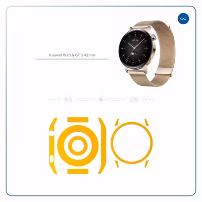 برچسب ماهوت طرح Matte-Deep-Mustard مناسب برای ساعت هوشمند هوآوی Watch GT 3 42mm