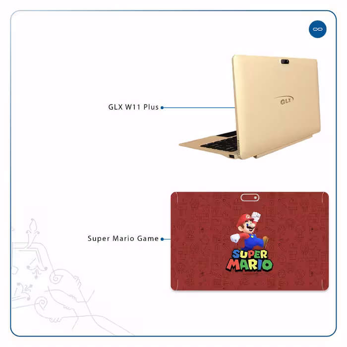 برچسب پوششی ماهوت مدل Super-Mario-Game مناسب برای تبلت جی ال ایکس W11 Plus