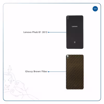 برچسب پوششی ماهوت مدل Glossy-Brown-Fiber مناسب برای تبلت لنوو Phab B1 2015