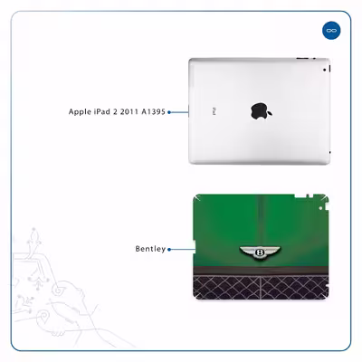برچسب پوششی ماهوت مدل Bentley مناسب برای تبلت اپل iPad 2 2011 A1395