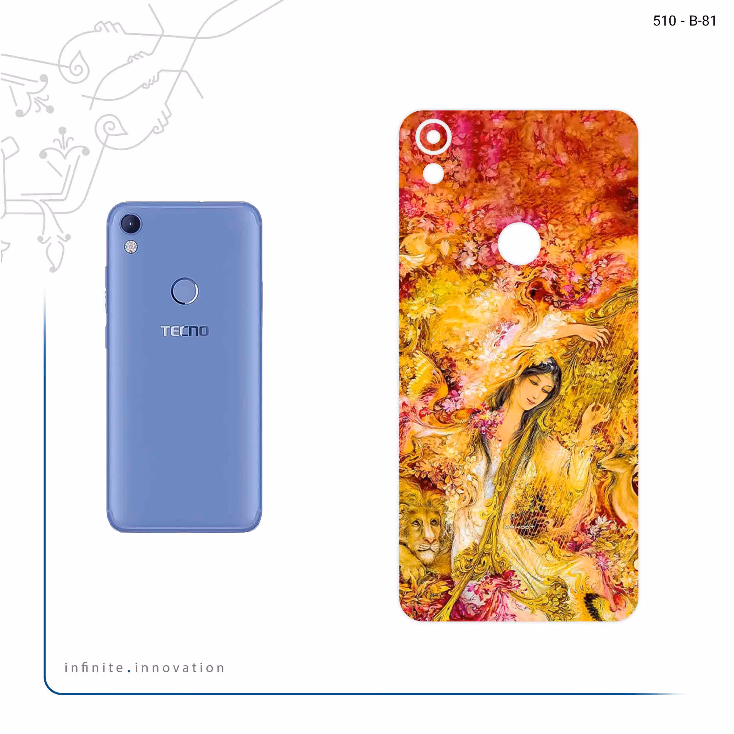 برچسب پوششی ماهوت مدل Persian miniature 1 مناسب برای گوشی موبایل تکنو Camon CM