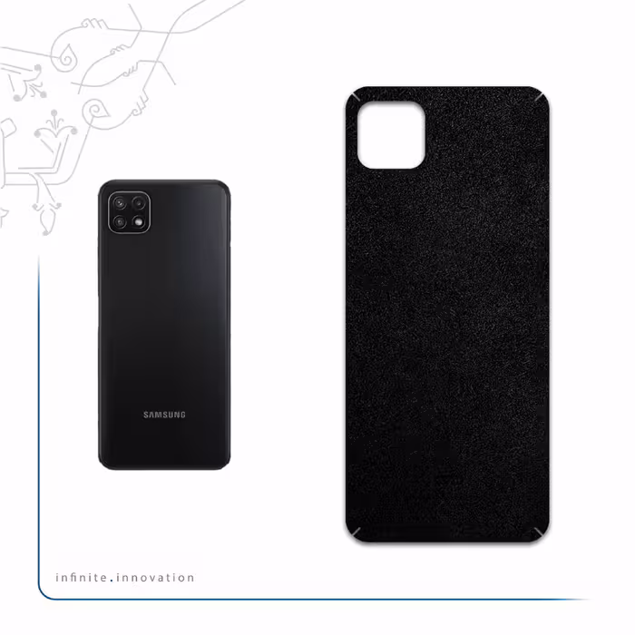 برچسب پوششی ماهوت مدل Black-Chamois-Leather مناسب برای گوشی موبایل سامسونگ Galaxy A22 5G