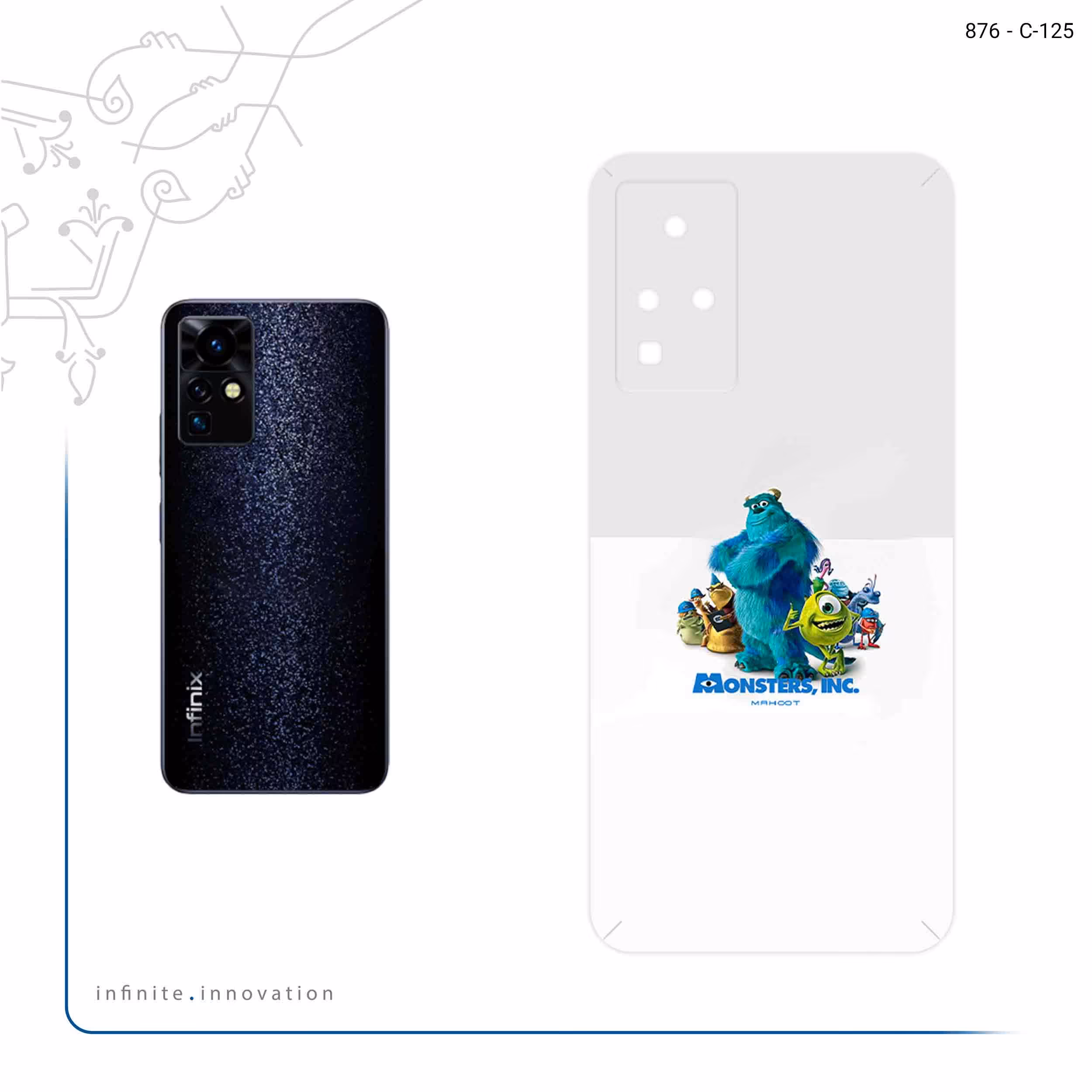 برچسب پوششی ماهوت مدل Monsters Inc مناسب برای گوشی موبایل اینفینیکس Zero X