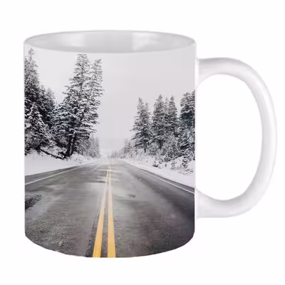 ماگ طرح کریسمس مدل منظره زمستانی