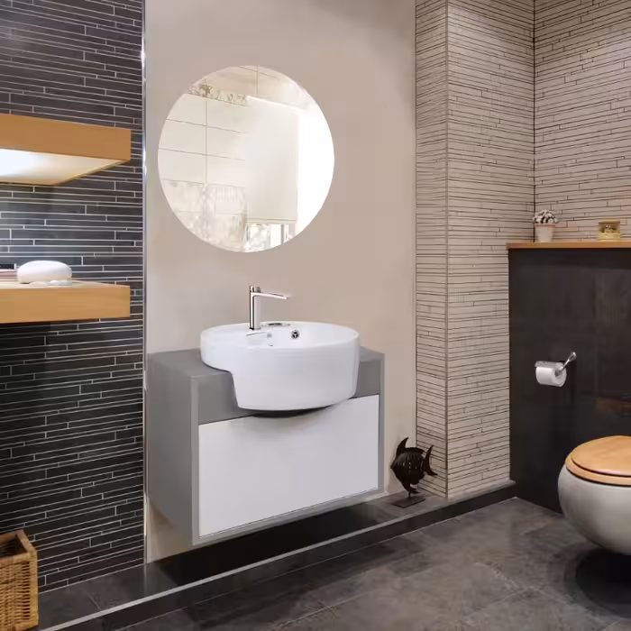 ست کابینت و روشویی آزالیا مدل میلانا به همراه آینه