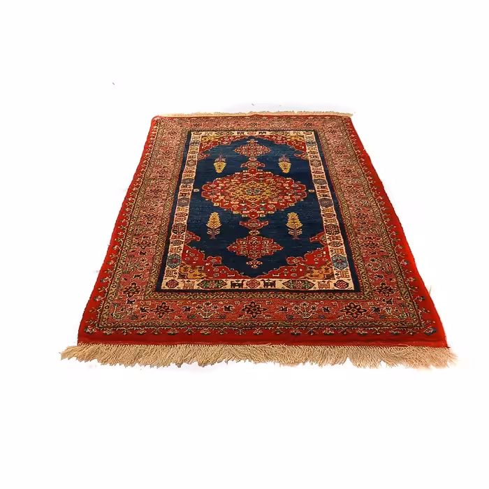 فرش دستباف دو متری طرح لچک ترنج خراسان کد 410601