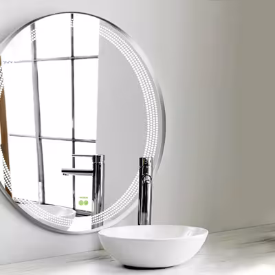 آینه سرویس بهداشتی گلسموند مدل بیضی هوشمند لمسی کد SL111sm