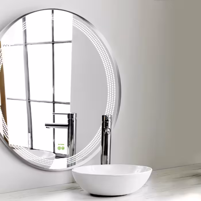 آینه سرویس بهداشتی گلسموند مدل بیضی هوشمند لمسی کد SL111sm