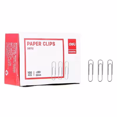 گیره کاغذ دلی مدل 39712 کد 146548 بسته 100 عددی