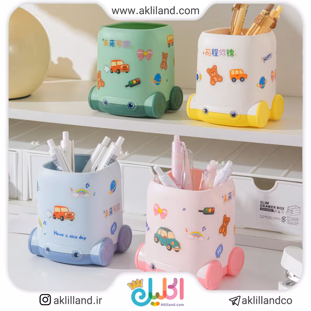 جامدادی رومیزی طرح ماشینی