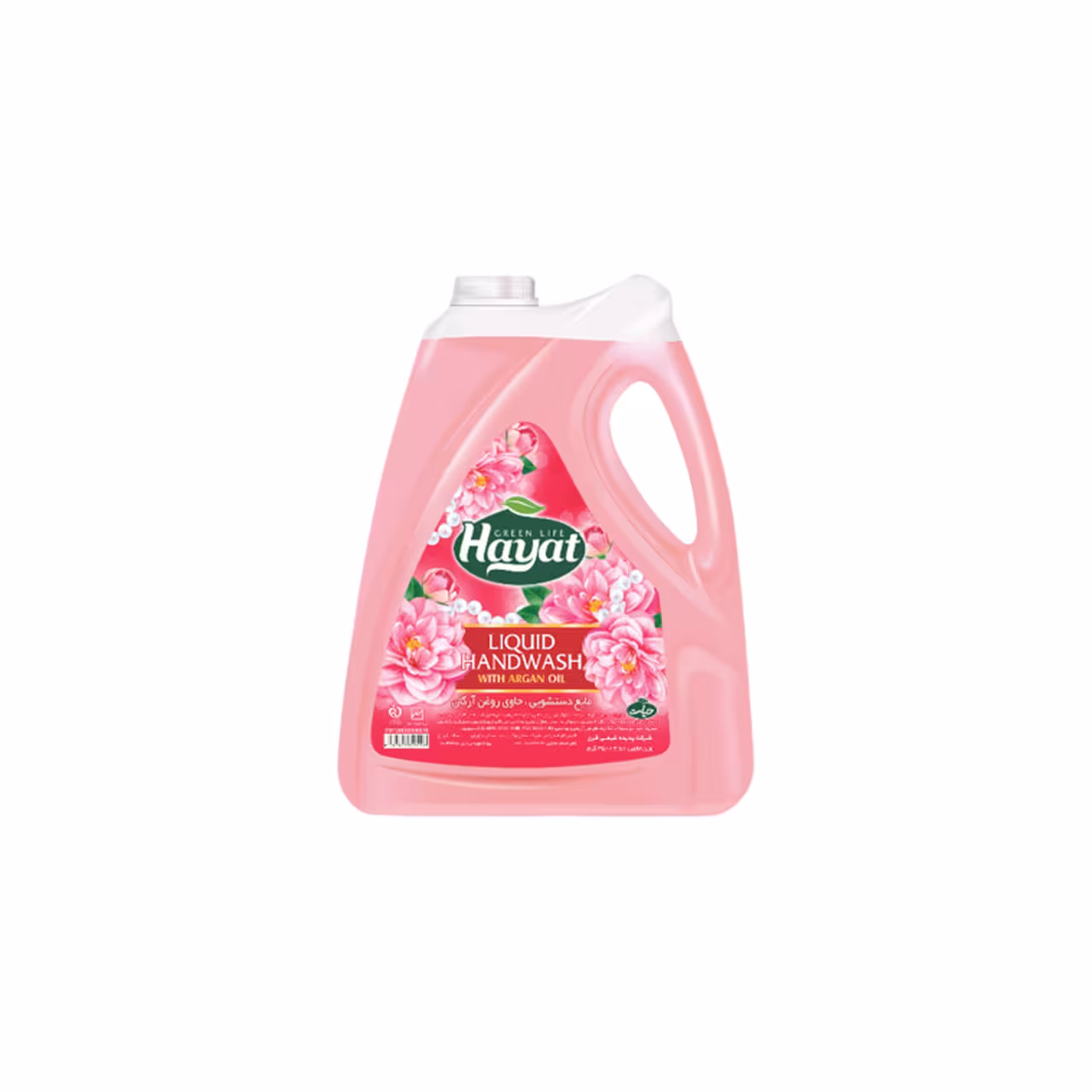 مایع دستشویی صورتی حیات مدل روغن آرگان 3500 میلی لیتری