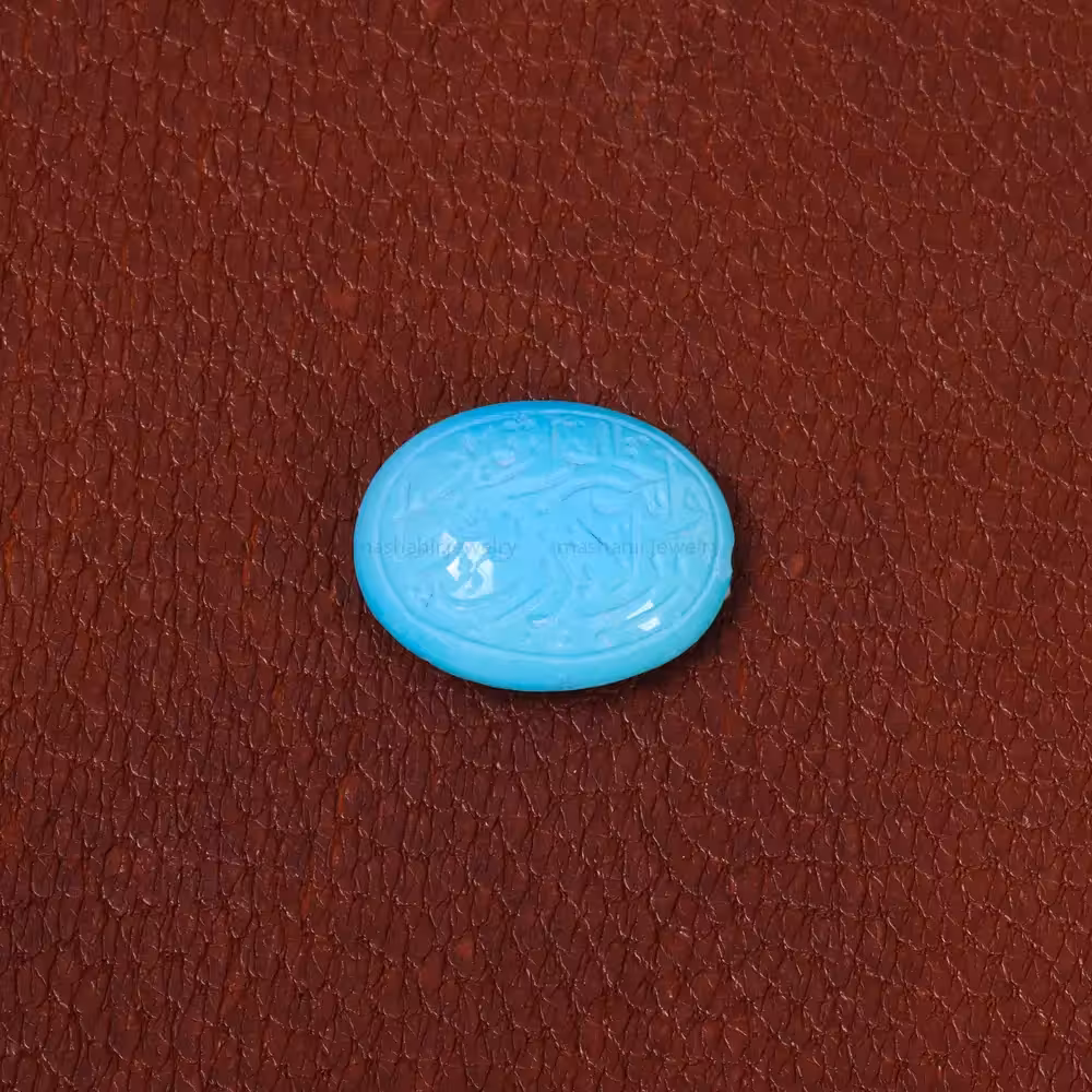 نگین فیروزه عجمی کد 30195 - جواهری مشاهیر