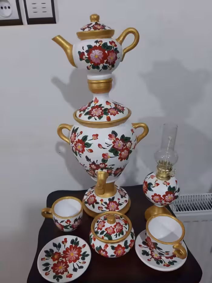 سرویس سماور سفالی کد 101209