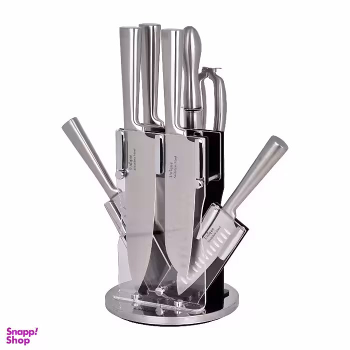 سرویس چاقو 8 پارچه آشپزخانه یونیک طرح 2 کد 5511