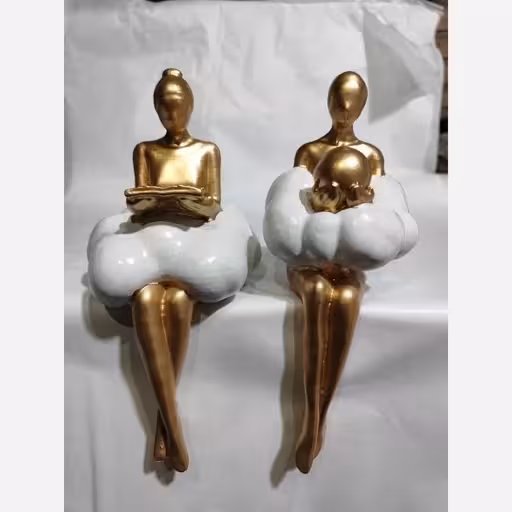 مجسمه دختر ابری کتاب خوان مجموعه 2 عددی