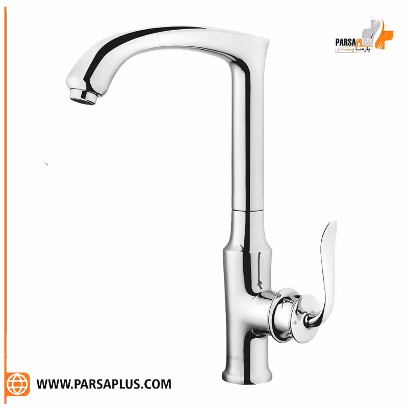 شیر آشپزخانه دوان مدل کاجان کروم