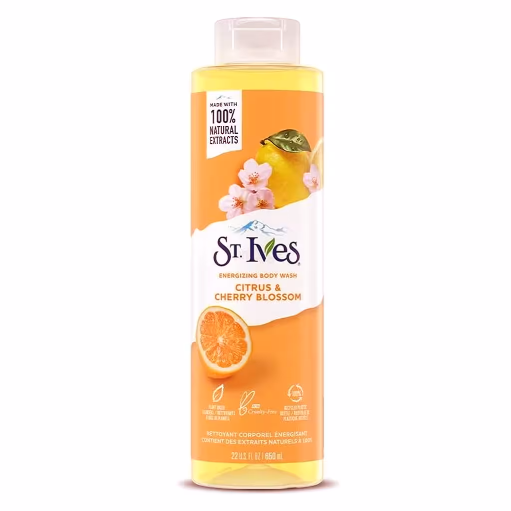 شامپو بدن سنت ایوز مرکبات و شکوفه گیلاس St.Ives Energizing Body Wash Citrus &amp; Cherry Blossom