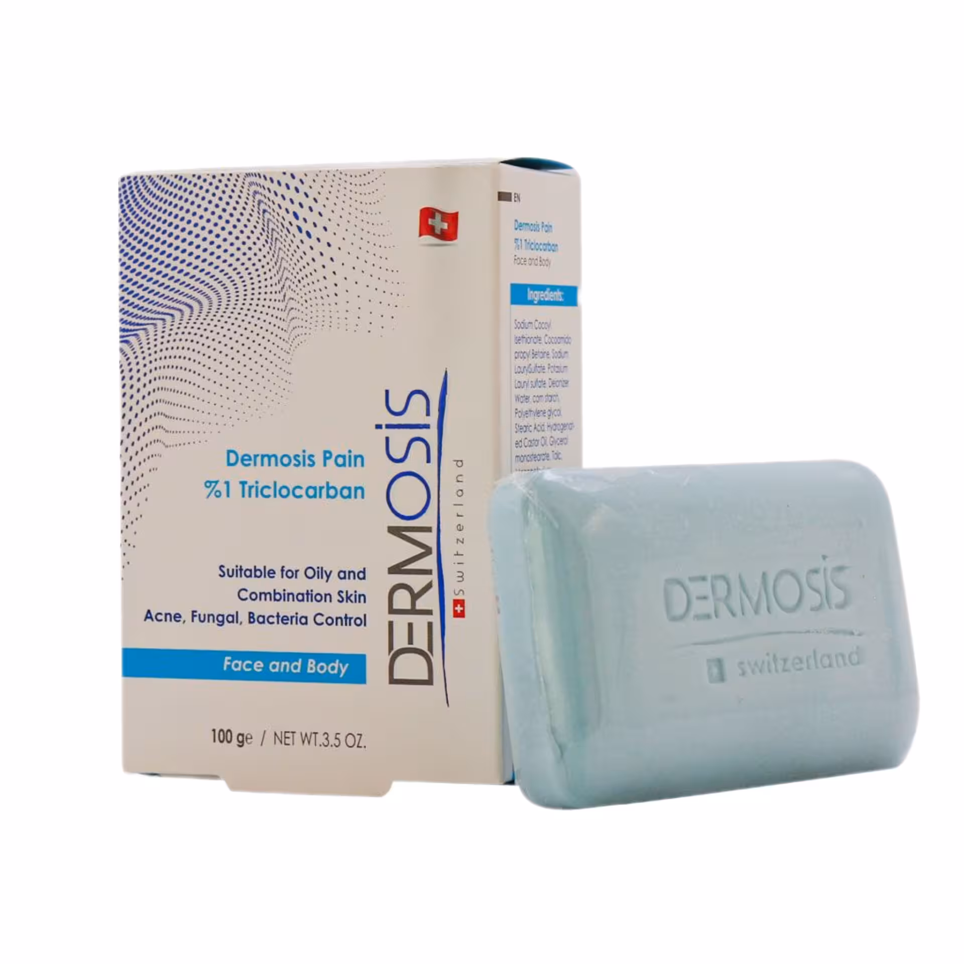 شوینده و پن تی سی سی حاوی 1 درصد تری کلوکاربان Pain 1% Triclocarban درموسیس