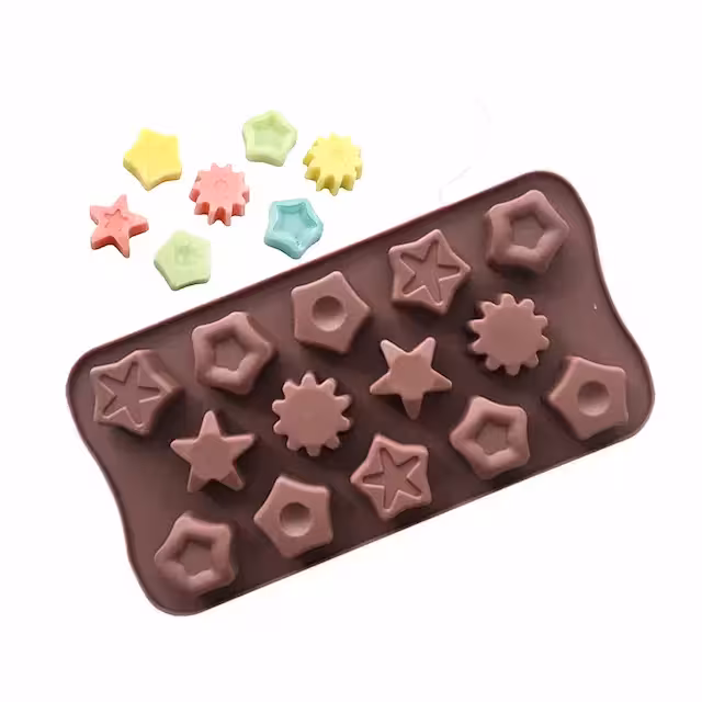 قالب سیلیکون شکلات ستاره 14خانه