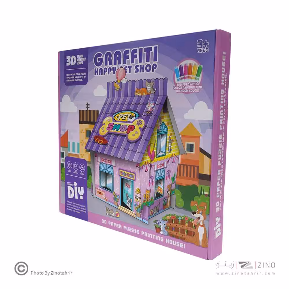 پازل سه بعدی ورنگ امیزی طرح جور