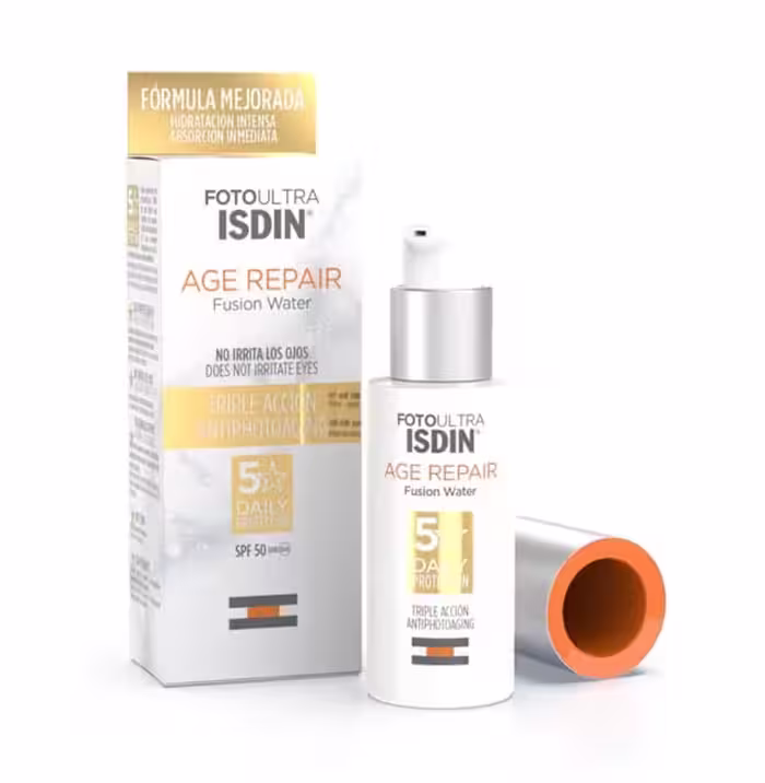 ضد آفتاب ایزدین جوانساز پوست فیوژن واتر حجم50میل Isdin Age Repair Fusion Water