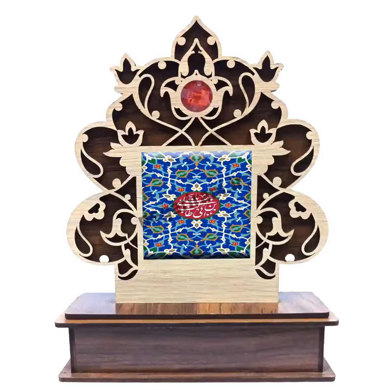 تندیس کاشی گلدار یا علی ابن ابی طالب مدل 2D 232