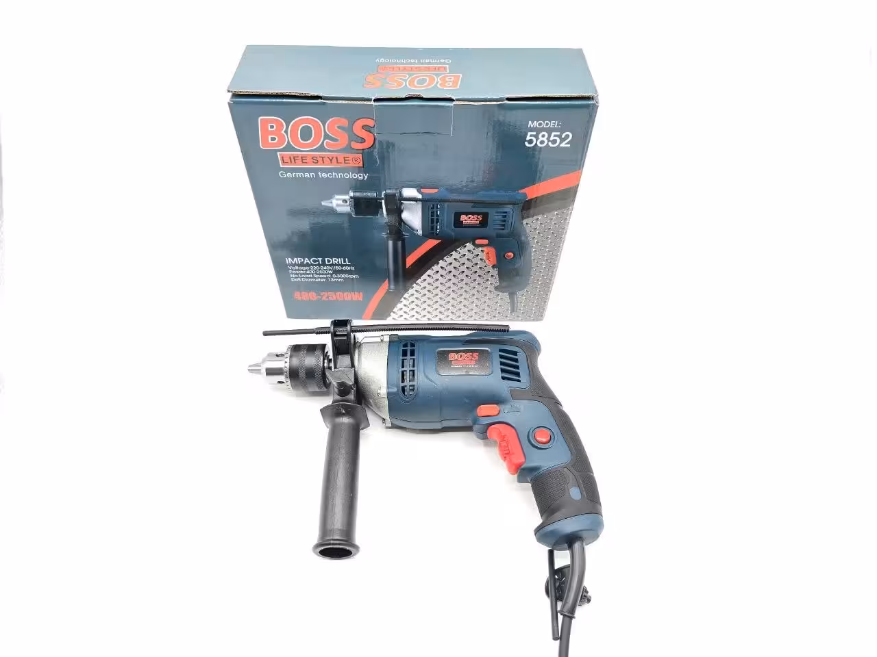 دریل 13 چکشی نیم تنه فلزی باس مدل 5852