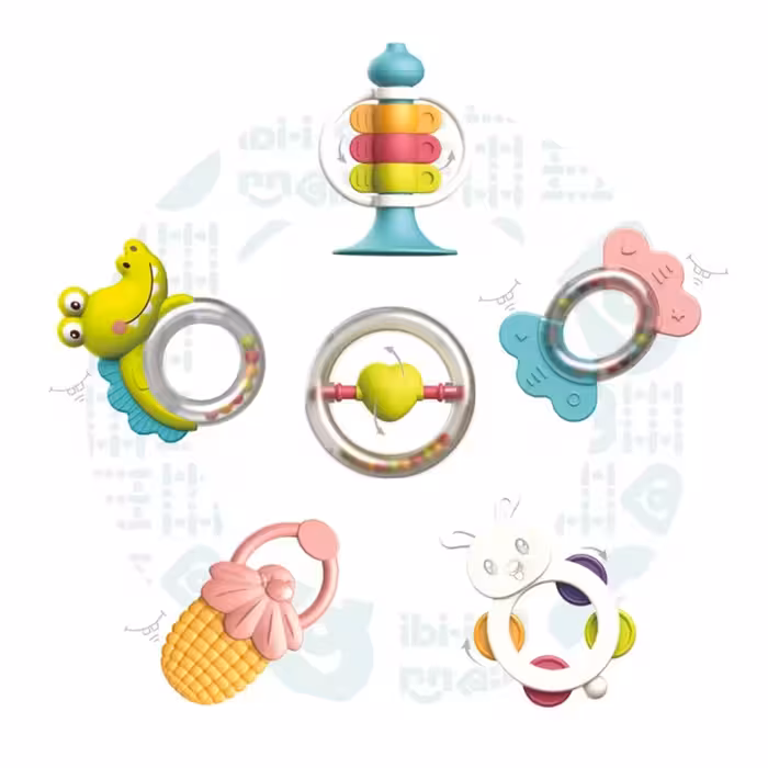 ست جغجغه و دندانگیر 5 تکه آی بی آی Bibi-irn کد 69-608