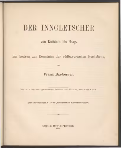 خرید و دانلود نسخه کامل کتاب Der Inngletscher von Kufstein bis Haag : Ein Beitrag zur Kenntnis der südbayerischen Hochebene