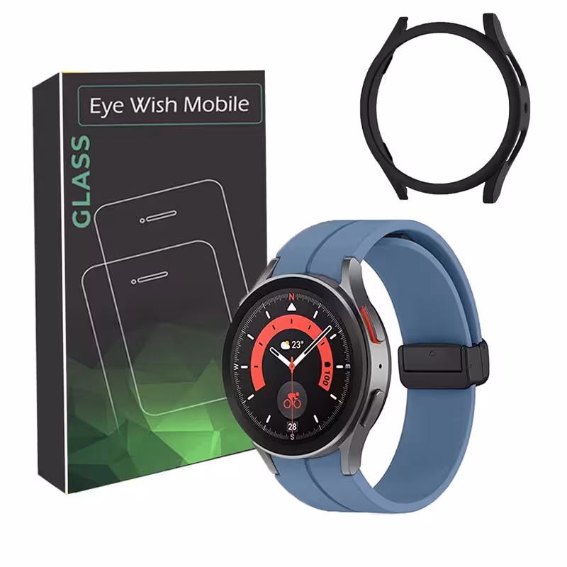 بند آی ویش مدل MAGNET-4 مناسب برای ساعت هوشمند سامسونگ GALAXY WATCH 4 44 MM / 5 44 MM به همراه کاور بامپر