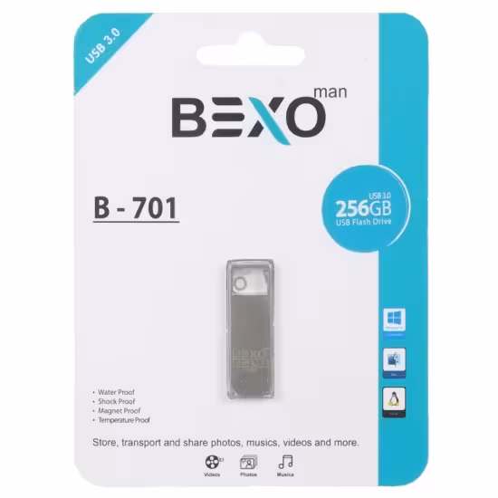 فلش مموری بکسو مدل B-701 USB3.0 ظرفیت 256 گیگابایت