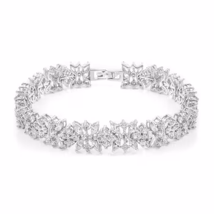 دستبند نقره زنانه جواهری مدل BIL K2