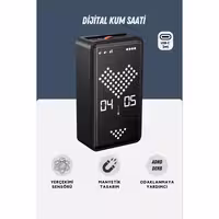 تایمر دیجیتال Gworke GT-3 | طراحی به شکل ساعت شنی | مدیریت زمان به روش پومودورو | مناسب برای مطالعه، تمرکز و آشپزخانه | مجهز به کرنومتر و آلارم