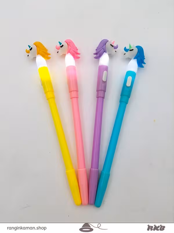 روان نویس چراغ دار یونیکورنUnicorn light-up pen