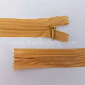 زیپ مخفی 50 زرد خردلی میانه بسته ای