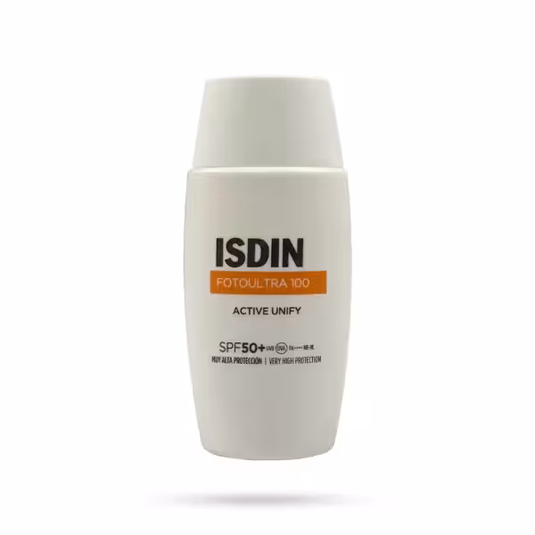 ضدافتاب ایزدین Isdin مدل اکتیو یونیفای بی رنگ 50 میل Active Unify ضد لک SPF 50
