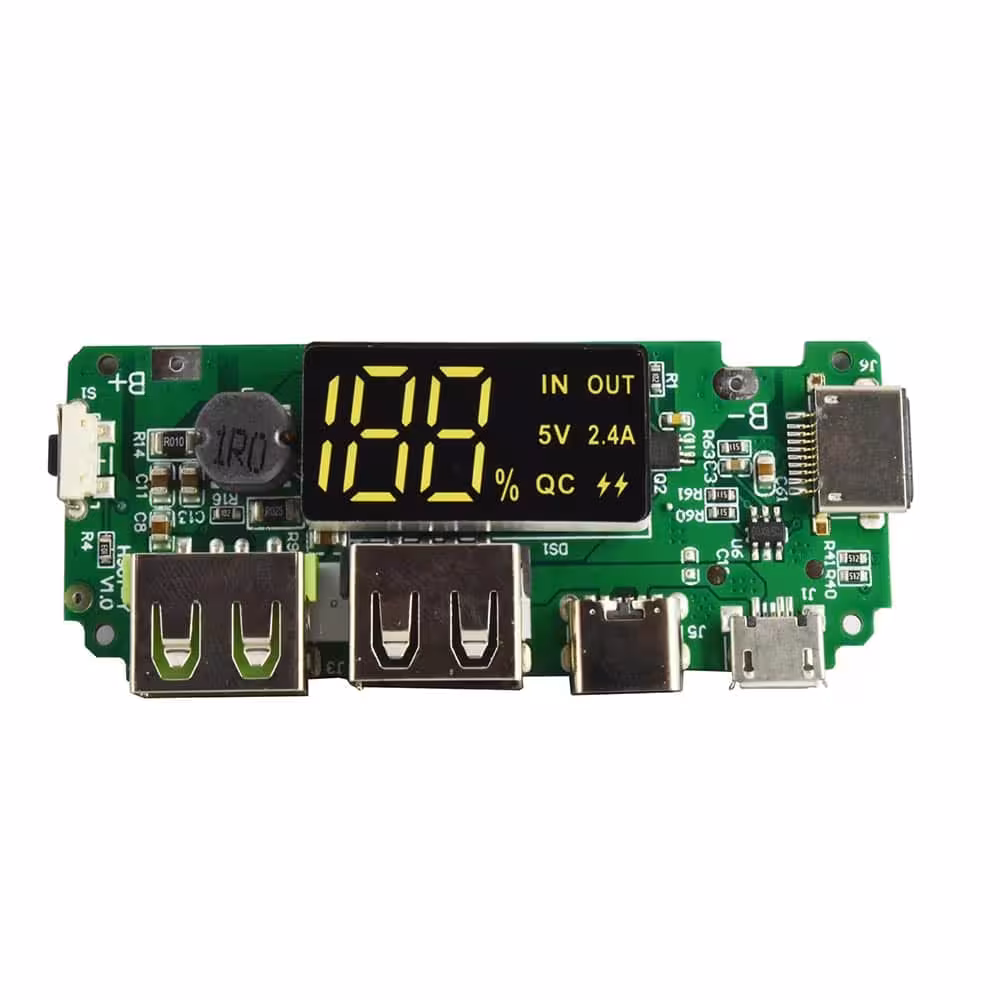 ماژول پاوربانک فست 5V 2.4A دارای نمایشگر H961