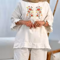 ست گلدوزی لنین شسته شده