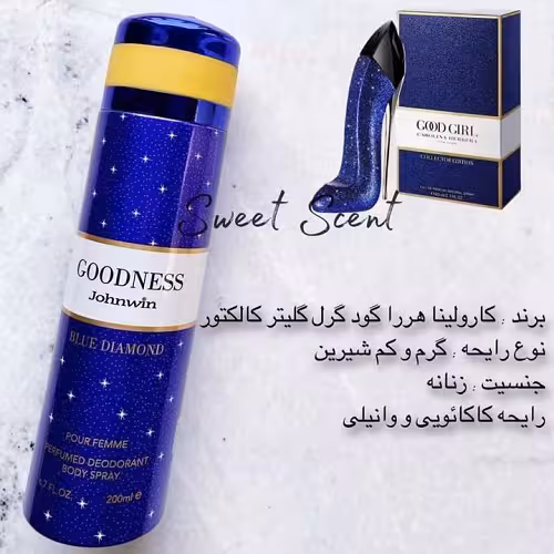 اسپری بدن جانوین  رایحه عطر و ادکلن زنانه کارولینا هررا گود گرل گلیتر کالکتور(گودگرل بنفش) | Carolina Herrera Good Girl Glitter Collector حجم 200 میل