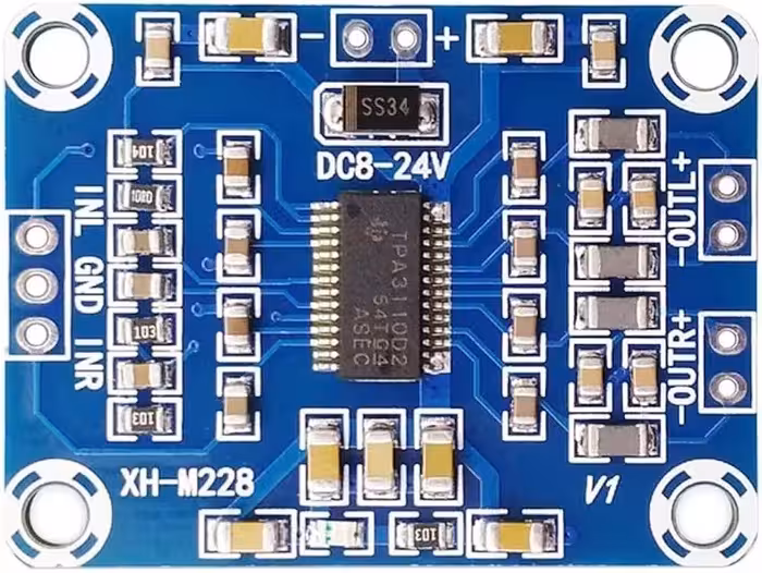 ماژول آمپلی فایر 30 وات استریو XH-M228 با آی سی TPA3110 کلاس D2