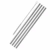 4 عدد نی استیل صاف   برس تمیز کننده Stainless Steel Drinking Straws »Edelstahl« وست مارک