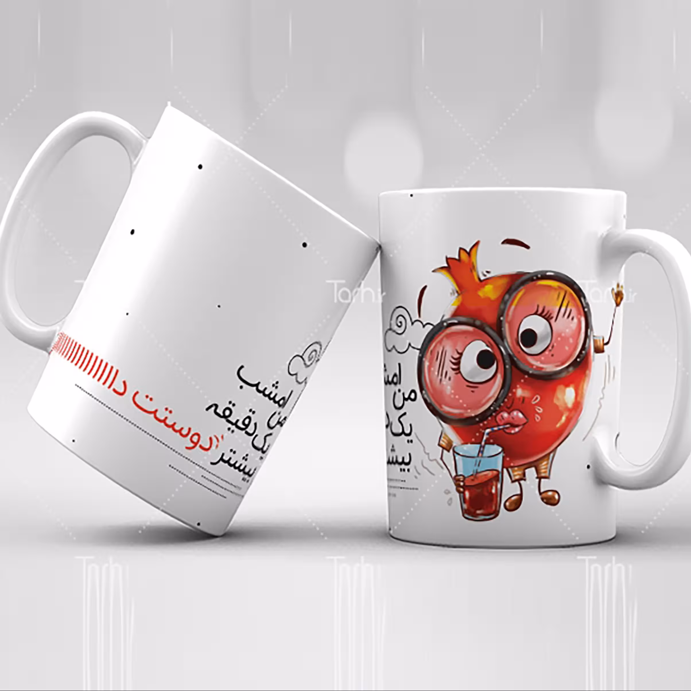 ماگ  یلدا -طرح شب یلدا  با امکان چاپ طرح ارسالی از طرف شما  کد54