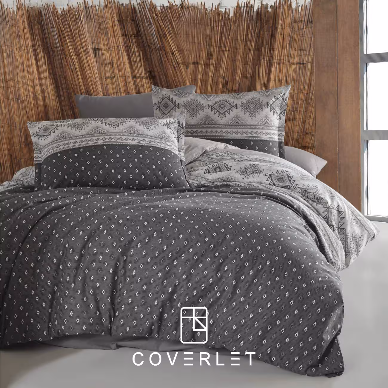 روتختی طوسی ذغالی طرح‌دار کاوری مدل Astera