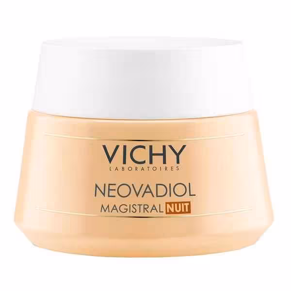 کرم شب مغذی VICHY مدل نئووادیول NEOVADIOL سری MAGISTRAL حجم 50 میل | پوست خشک، بازسازی و حجم دهنده