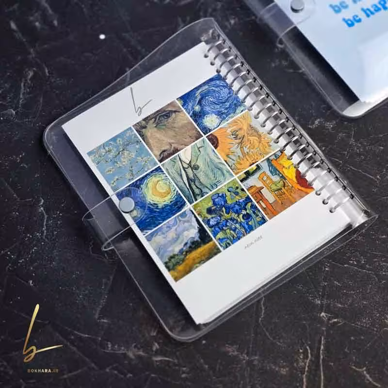 كلاسور شفاف سايز A5 طرح ونگوگ