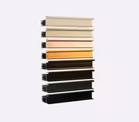 دستگیره پروفیلی مخفی L فرم کمدی 2.4 متری قهوه ای پودری فانتونی کد L094